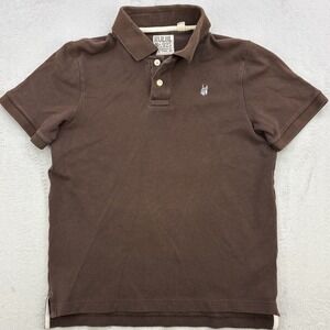Ruehl 925 Polo Mens Large Brown Shirt Collared Long Sleeve Y2K Vintage